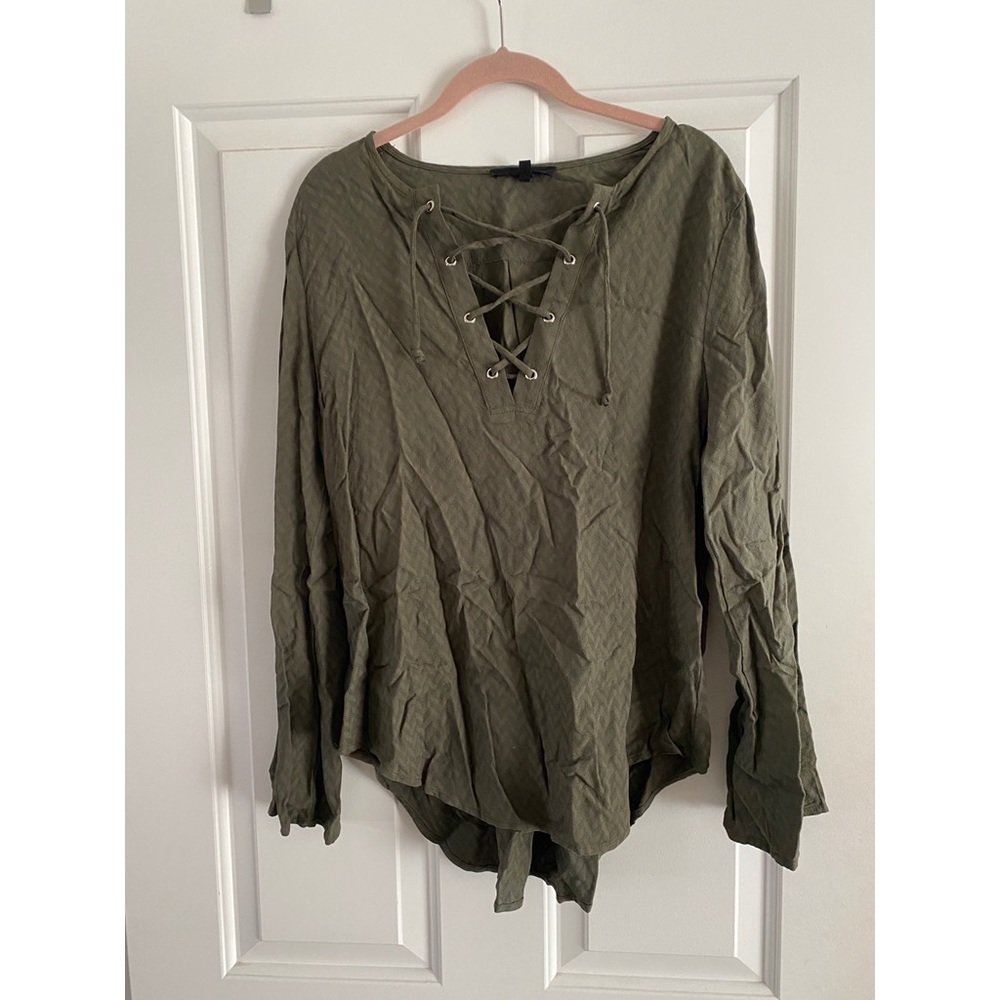 Cute Army Green Olivaceous Top